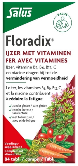 SALUS FLORADIX IJZER TABLETTEN 84ST